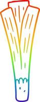 rainbow gradient line drawing organic leek vector