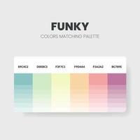 Funky tone colour schemes ideas.Color palettes are trends combinations and palette guides this year, a table color shades in RGB or  HEX. A color swatch for a spring fashion, home, or interior design