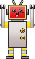 gradient shaded cartoon robot vector