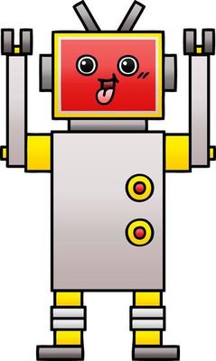 gradient shaded cartoon robot