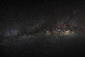 The Panorama milky way galaxy.Long exposure photograph.with grain photo