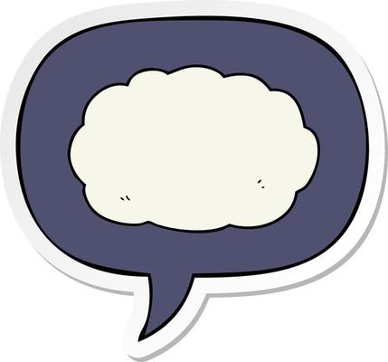 cartoon cloud and speech bubble sticker