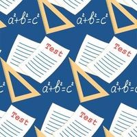 Seamless Pattern Geometry Test, Back to School vector