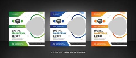 social media and Instagram post design vector