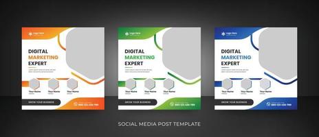 Conference 'Social media post and Instagram post template vector