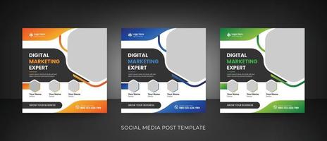 conference social media and Instagram post banner template vector