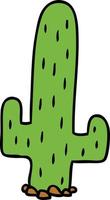 cartoon doodle of a cactus vector