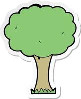 sticker of a cartoon tree vector