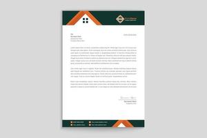 Real estate creaive letterhead design vector