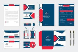 Modern professional business brand identity stationery vector