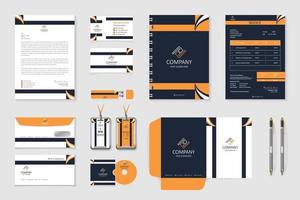 Professional business branding stationery design vector
