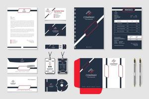 Corporate identity template with digital elements vector