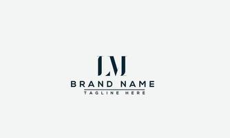 LM Logo Design Template Vector Graphic Branding Element.