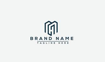 MH Logo Design Template Vector Graphic Branding Element.