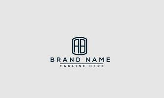 AB Logo Design Template Vector Graphic Branding Element.