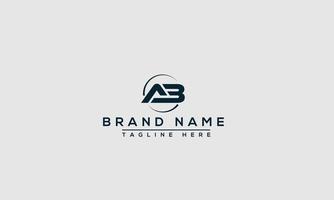 AB Logo Design Template Vector Graphic Branding Element.