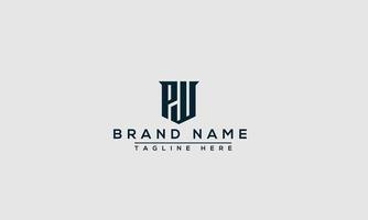 PW Logo Design Template Vector Graphic Branding Element.
