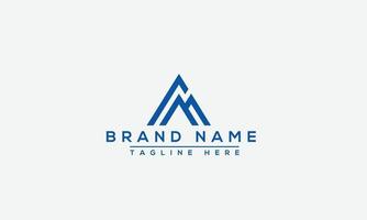 AM Logo Design Template Vector Graphic Branding Element.