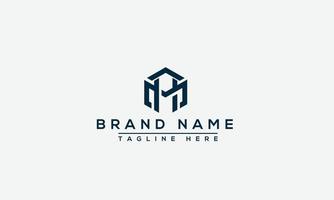 MH Logo Design Template Vector Graphic Branding Element.