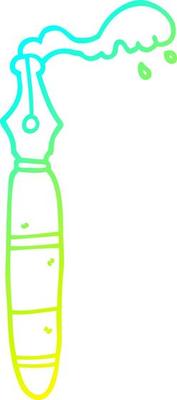 cold gradient line drawing cartoon pen