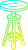 cold gradient line drawing adjustable artist stool vector
