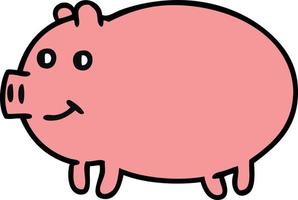 cute cartoon pig vector