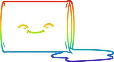 arco iris gradiente línea dibujo dibujos animados feliz aceite tambor vector