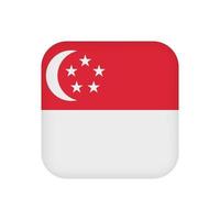 bandera de singapur, colores oficiales. ilustración vectorial vector