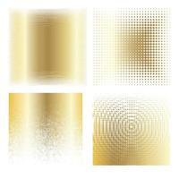 colección de vectores de cuadrados monocromáticos geométricos de tinta de semitono dorado