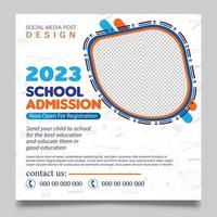 Social media school admission template vector