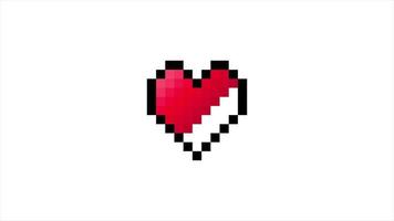 rode liefde pixel art animatie video