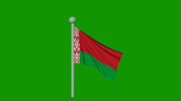 Belarus flag animation video