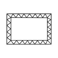 Hand drawn frame doodle. Border in sketch style. Vector illustration isolated on white background.