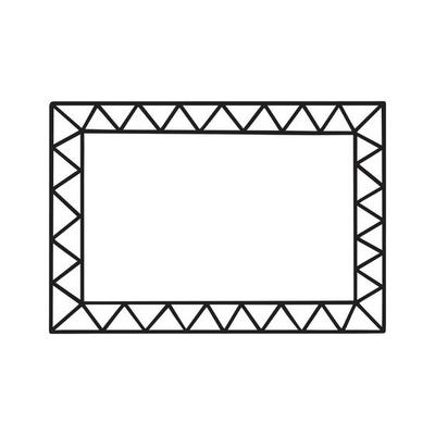 Hand drawn frame doodle. Border in sketch style. Vector illustration isolated on white background.