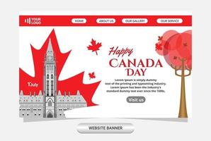 plantilla de diseño de medios digitales para el país de Canadá, diseño de modelo de clase premium vector