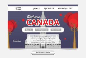 plantilla de diseño de medios digitales para el país de Canadá, diseño de modelo de clase premium vector