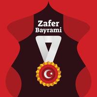 special design template for turkish independence zafer bayrami vector