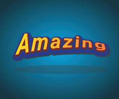 Amazing text effect template with 3d bold style use for logo vector