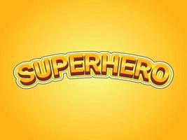 Superhero text effect template with 3d bold style use for logo vector