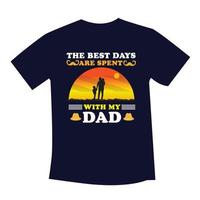 Fathers t shirt design template vector