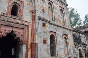 Mughal Architecture inside Lodhi Gardens, Delhi, India, Beautiful Architecture Inside the The Three-domed mosque in Lodhi Garden is said to be the Friday mosque for Friday prayer, Lodhi Garden Tomb photo