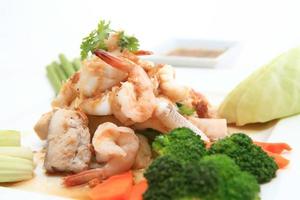 Seafood Thai Style salad in thai restaurant photo