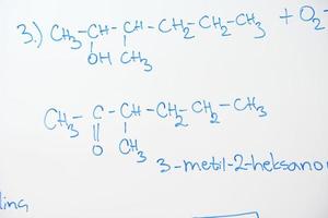 estructura de la molécula química en jabalí blanco foto