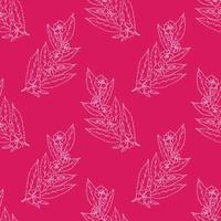 flowers of cherry, apricot, fruit trees. spring seamless pattern. wallpaper, textile, wrapping paper, background. sketch hand drawn doodle style. minimalism. bloom flowering twigs vector