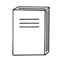 book hand drawn in doodle style. vector, minimalism, monochrome. learning, knowledge, story reading fairy tale vector