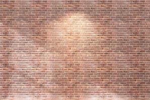 Empty room with red brick wall textured background