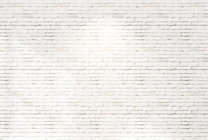 Empty room with white brick wall textured background photo