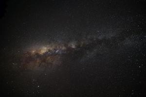 Milky way galaxy with stars and space dust in the universe, Long exposure photograph, with grain. photo