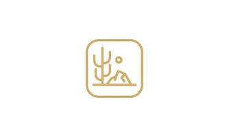 Minimalist Desert Icon Design... vector