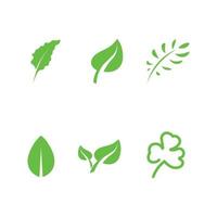 Logotipo de árbol de hoja y naturaleza para diseño de ecología de planta verde de vector de negocio